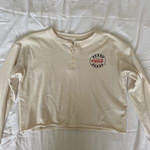 Thrifted Coca-Cola Cropped Long Sleeve